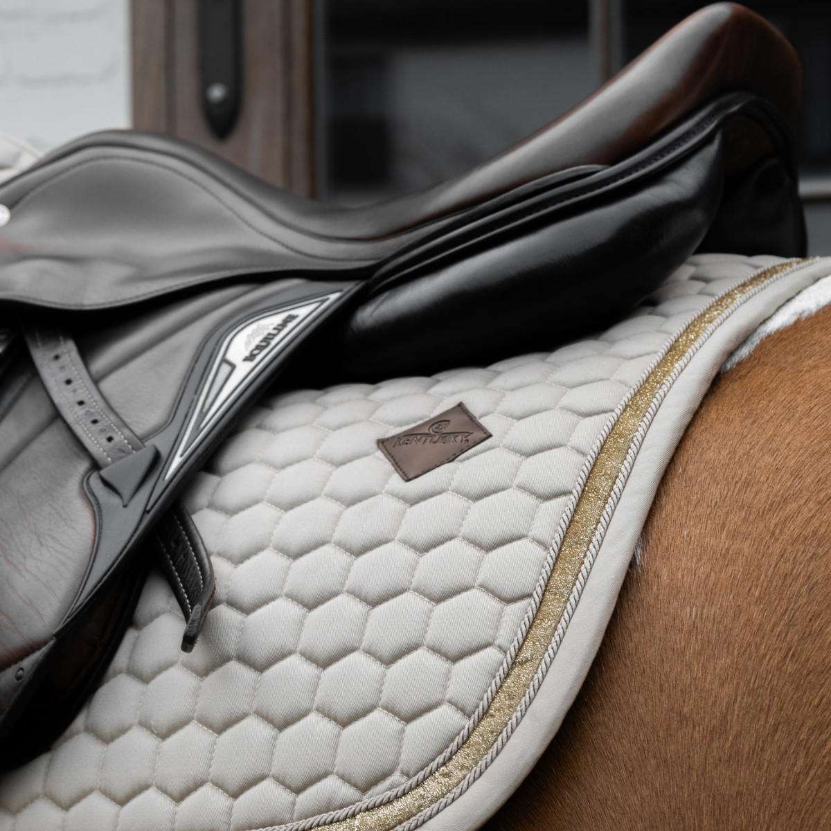 Kentucky Saddle Pad Glitter Ribbon Jump