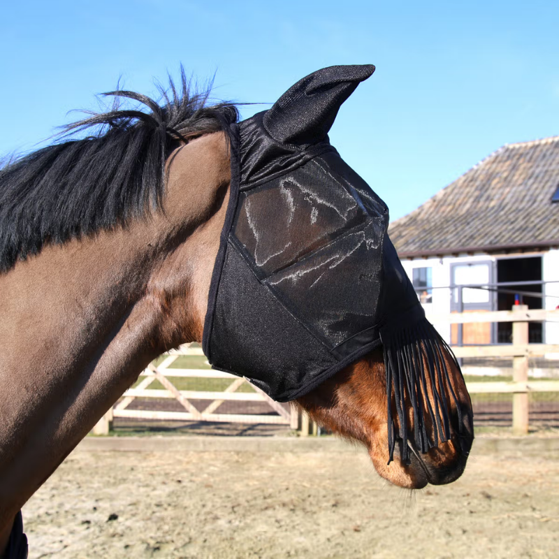 Kentucky Fly Mask Classic med öron och fransar