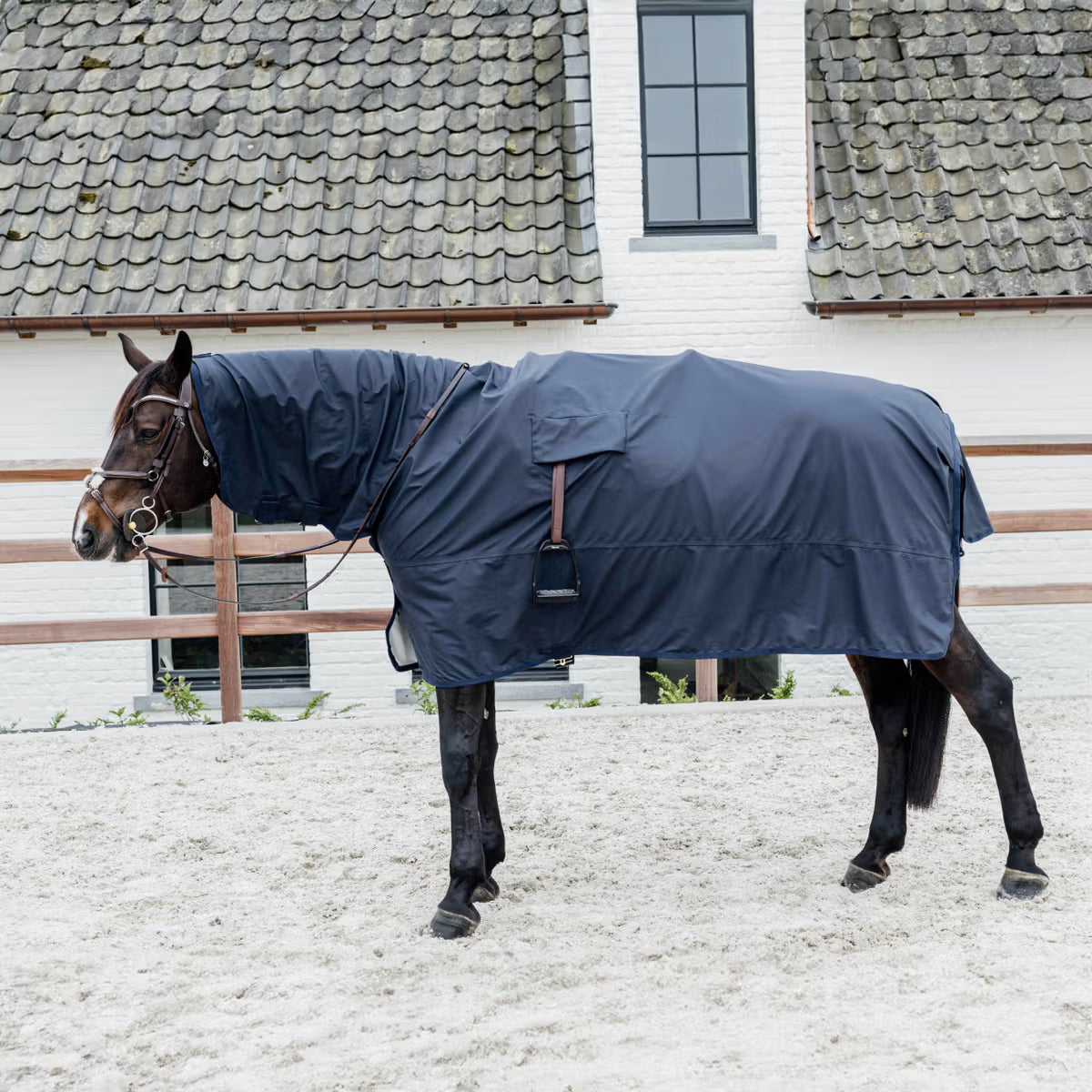Kentucky Horse Raincoat Hurricane with holes for stirrup leather