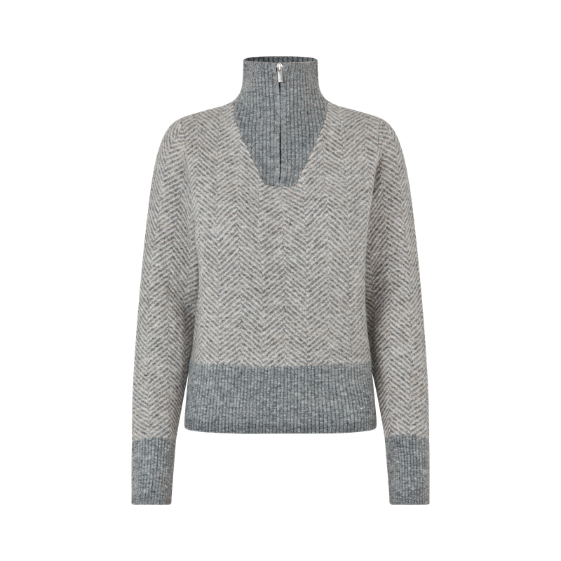 Kingsland Audrey Halv Zip Stickad Tröja