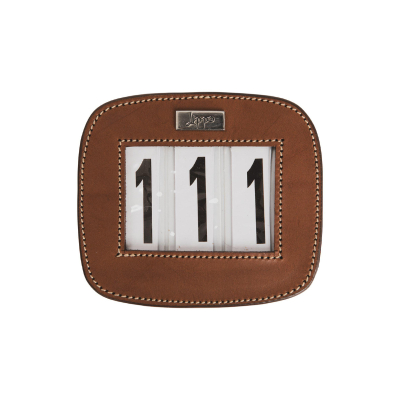 Lippo Nummerlapp Läder Rektangulär 3-siffror