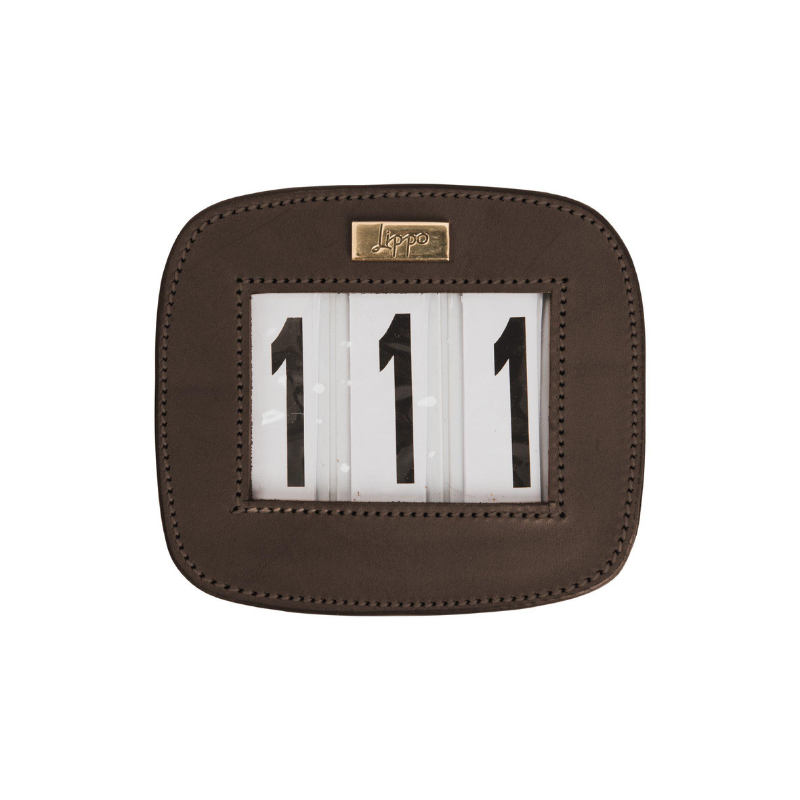 Lippo Nummerlapp Läder Rektangulär 3-siffror