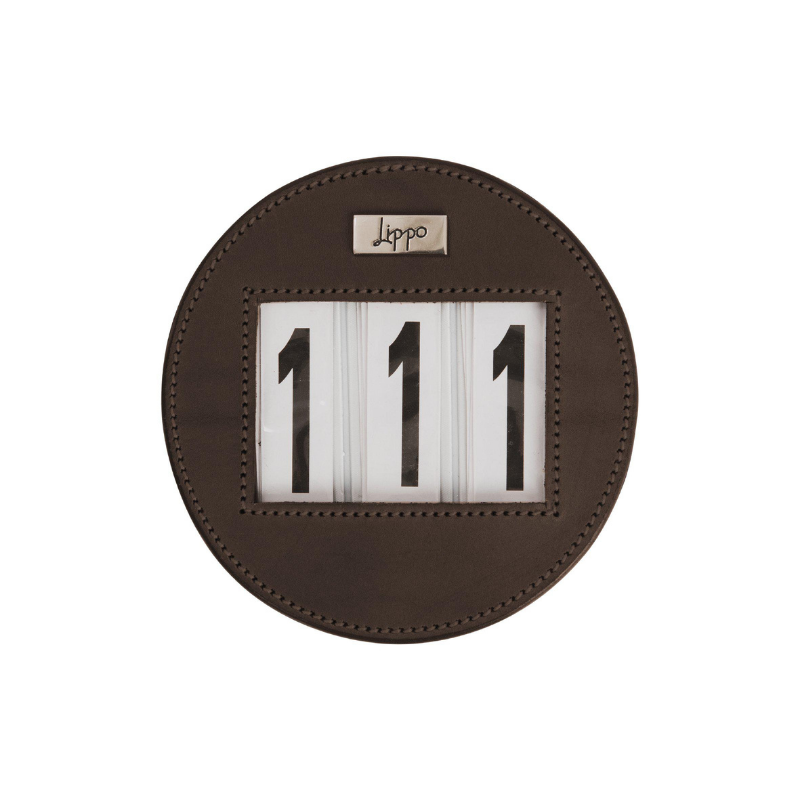 Lippo Nummerlapp Läder Rund 3-siffror