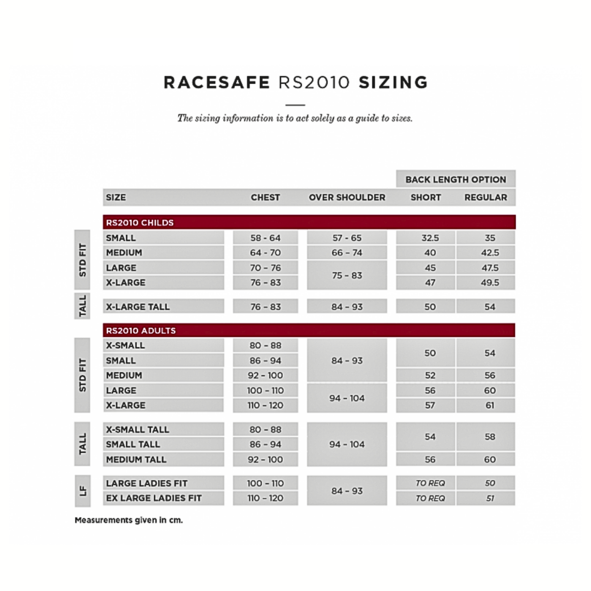 Racesafe Safety Vest RS2010 Children