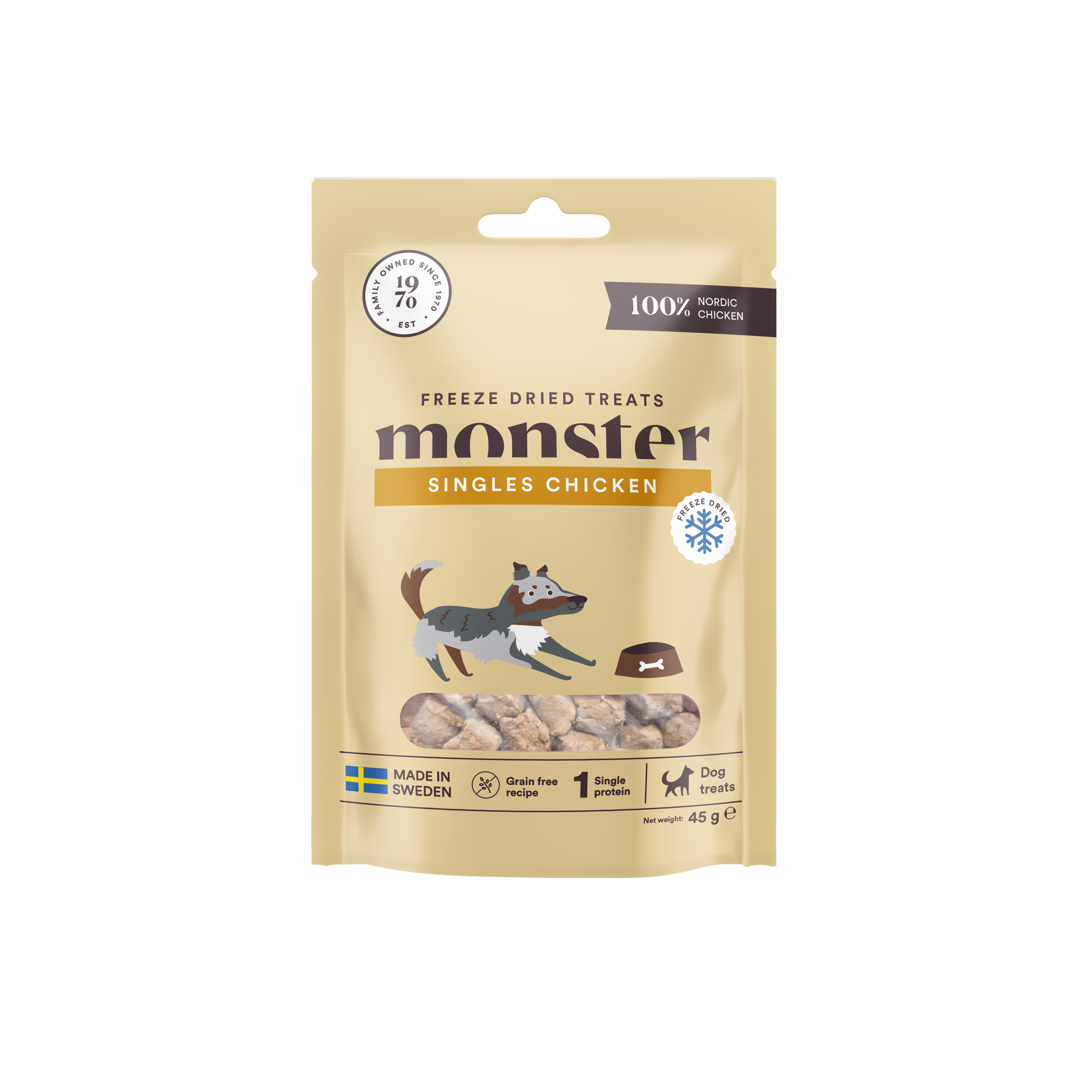 Monster Freeze Dried Treats Singles Chicken 