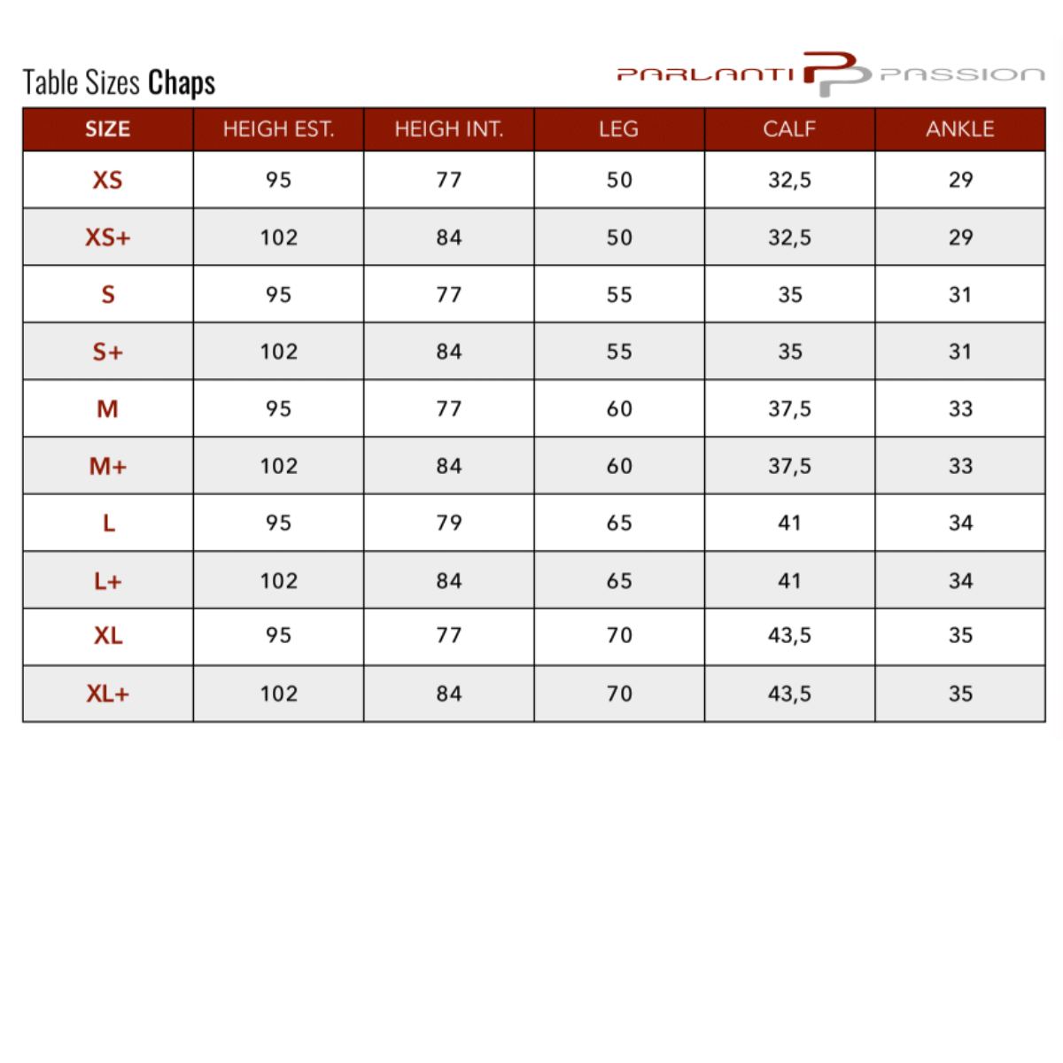 Parlanti Passion Long chaps