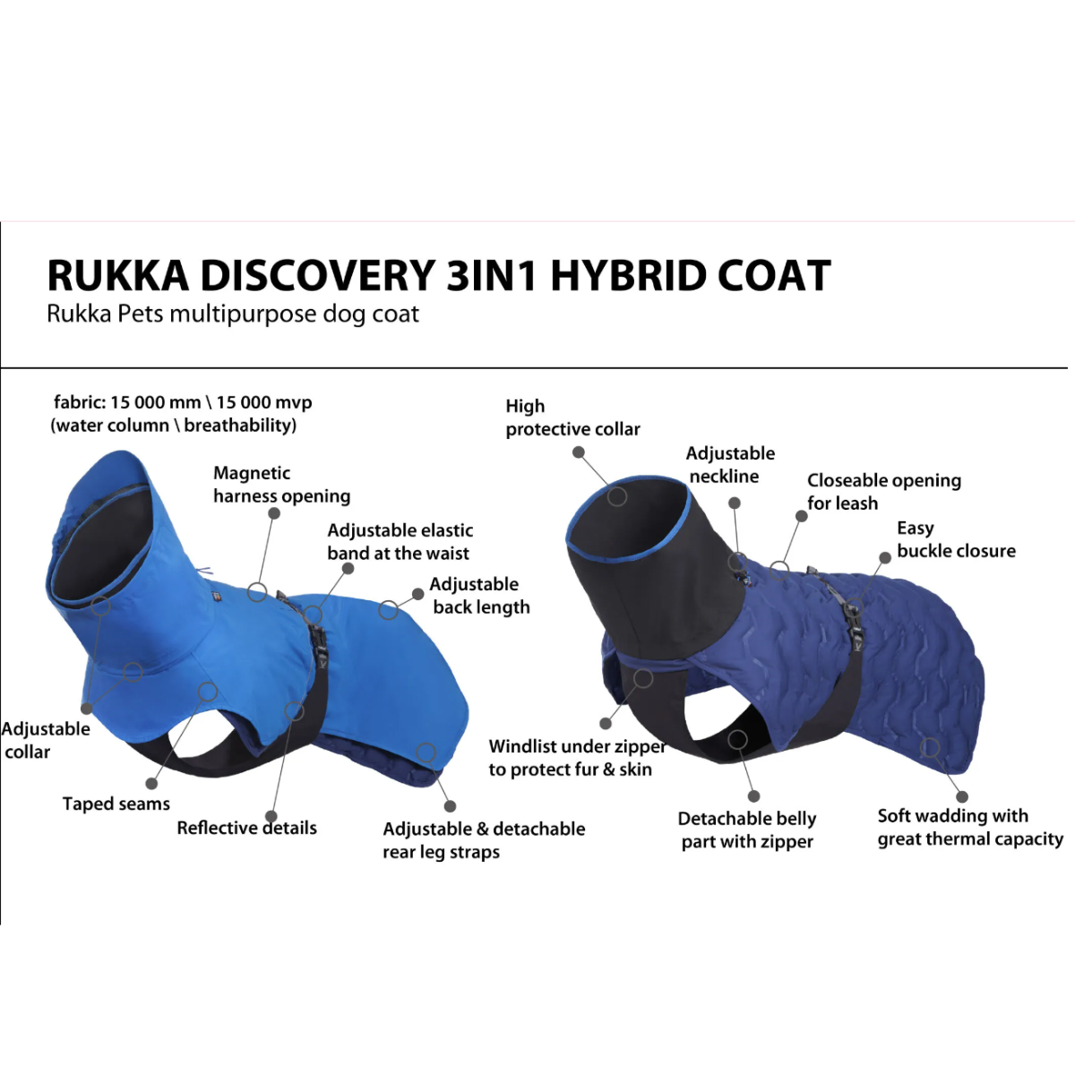Rukka Pets Discovery 3In1 Hundtäcke
