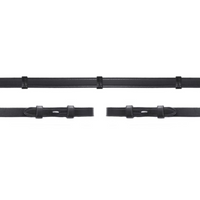 Schockemöhle Lädertygel M. Stoppar Svart/silver