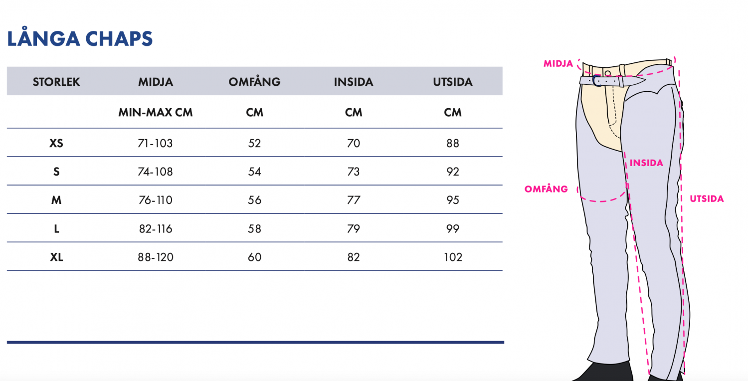 Tib Horse Long chaps läder