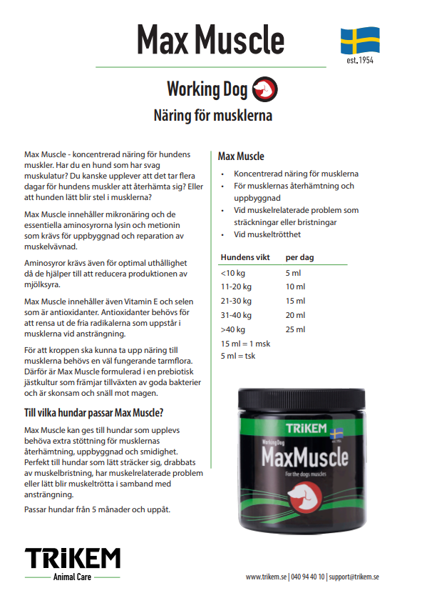 Trikem Working Dog MaxMuscle