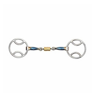 Shires Blue Sweet Iron Gag Bit with Rollers