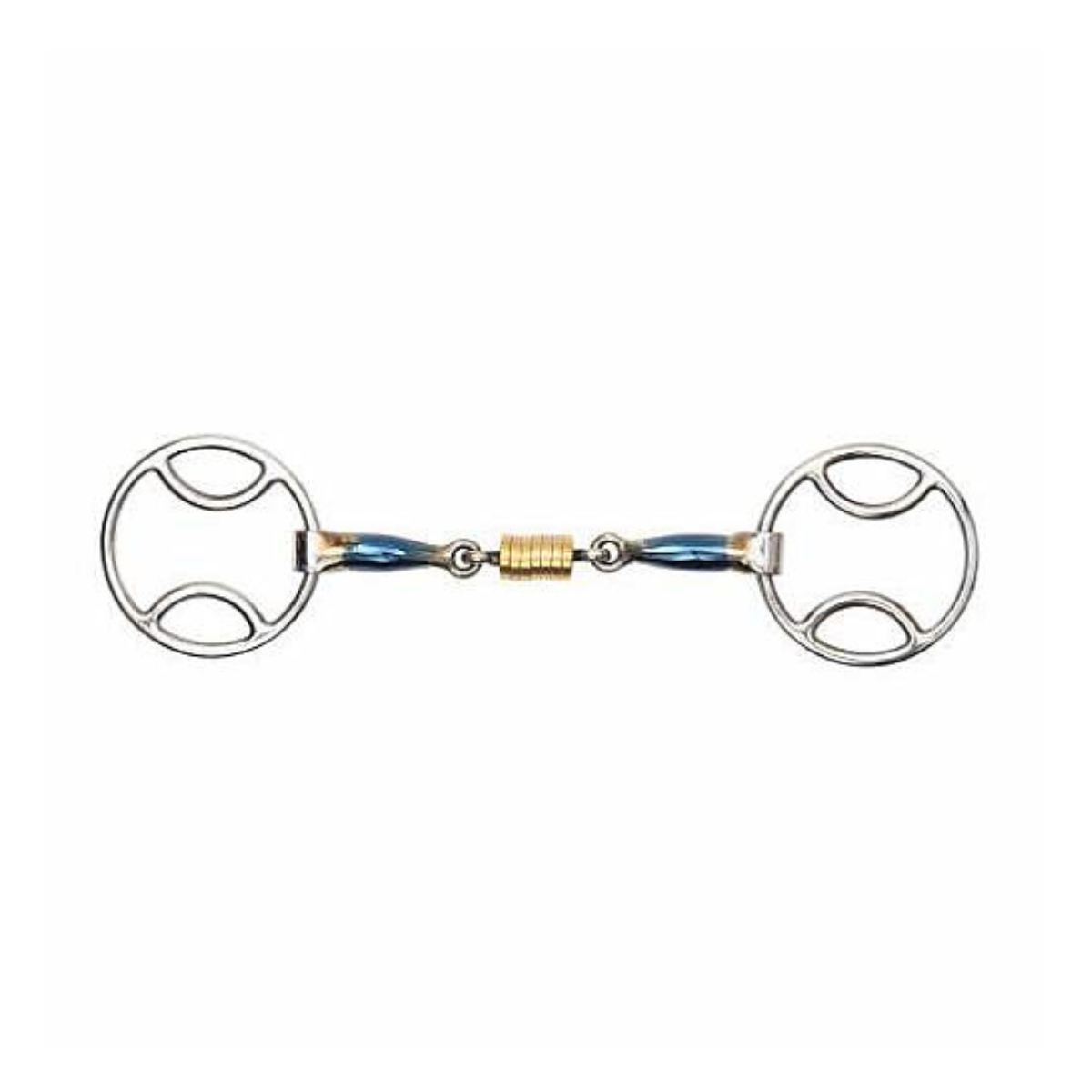 Shires Blue Sweet Iron Gag Bit with Rollers